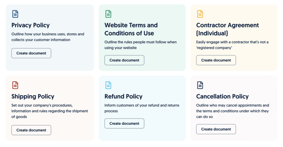 Lawpath document types